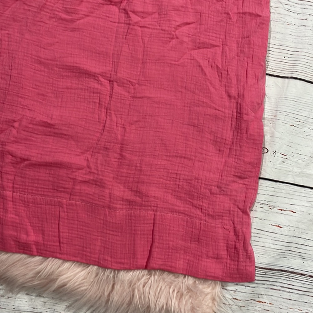 J. Crew Bubblegum Pink Short-Sleeve Gauze Shift Dress - Picture 8 of 9